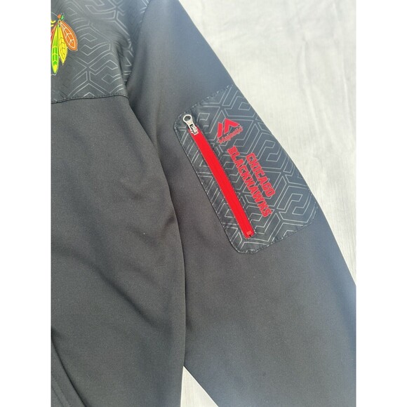 Chicago Blackhawks NHL Men’s Majestic Full Zip Jacket Black Size Medium Poly - Picture 3 of 9